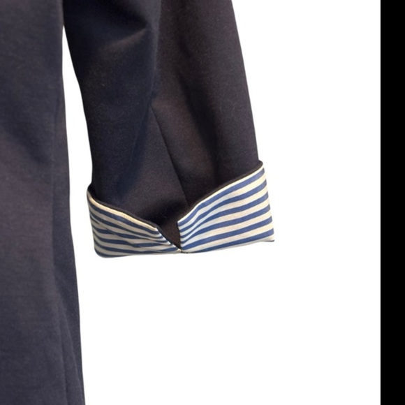 Nicole Miller Original Navy Blazer Size Large Single Button Knit Blazer - Picture 9 of 12